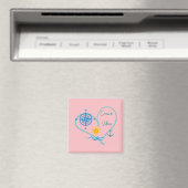 Aimant Porte de vibes de croisière rose (In Situ (Lave-vaisselle))