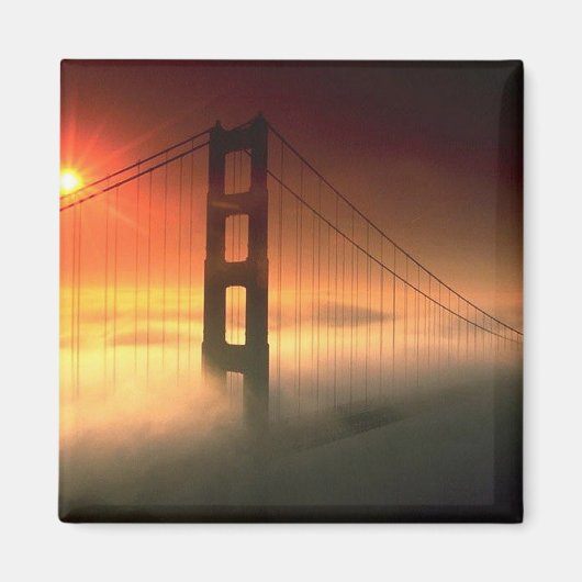 Aimant Porte d'or recouverte de brouillard (Devant)
