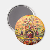 Aimant Porte du Ciel Jésus embrassé par les anges (Recto/Verso)