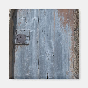 Aimant Porte en bois usé et rouillé