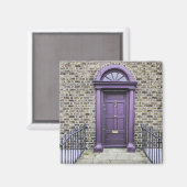Aimant Porte géorgienne violette de Dublin (Recto/Verso)