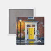 Aimant Porte jaune à Dublin (Recto/Verso)