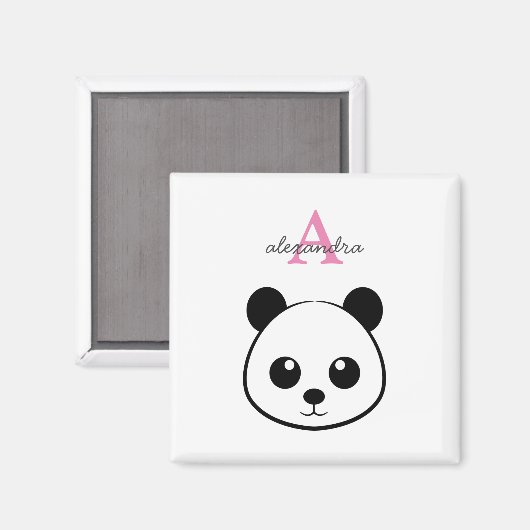Aimant Porte-panda coutume Monogramme (Recto/Verso)