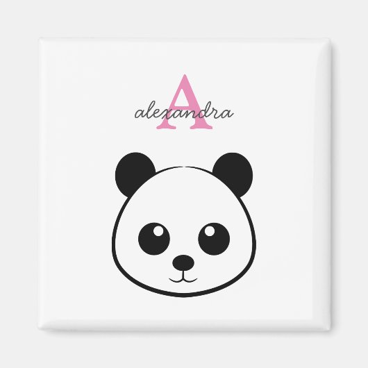 Aimant Porte-panda coutume Monogramme (Devant)