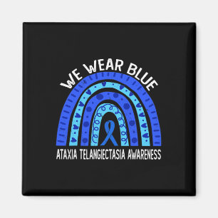 Aimant Porter bleu arc-en-ciel pour Ataxia Telangiectasia