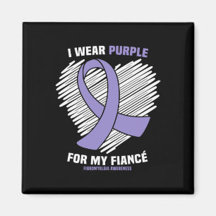 Aimant Porter le violet pour ma fiance Fibromyalgie Sensi