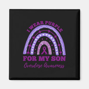 Aimant Porter le violet pour mon fils Surdose Sensibilisa