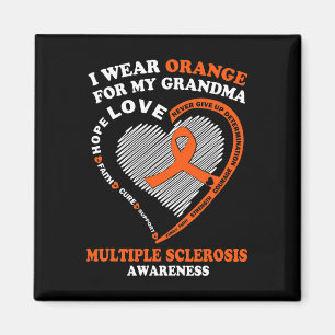 Aimant Porter Orange Pour Ma Grand-Mère Sclérose En Plaqu
