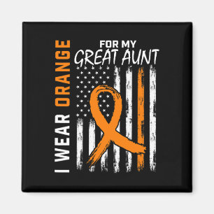Aimant Porter Orange Pour Ma Grande Tante Leucémie Cancer