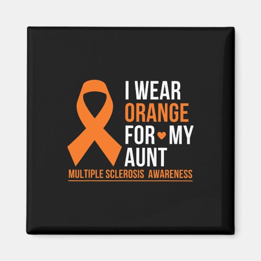 Aimant Porter Orange Pour Ma Tante Sclérose Multiples Mme (Devant)