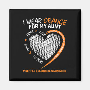 Aimant Porter Orange Tante Sclérose multiple Vêtements Mm