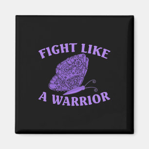 Aimant Porter Ruban Purple Butterfly Warrior Fibromyalgie