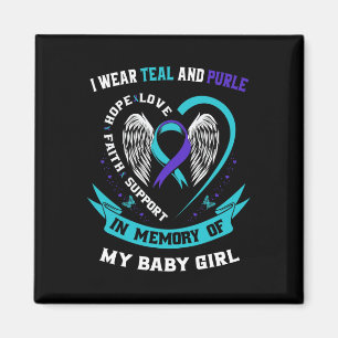 Aimant Porter Turquoise Et Violet Bébé Prévention du suic