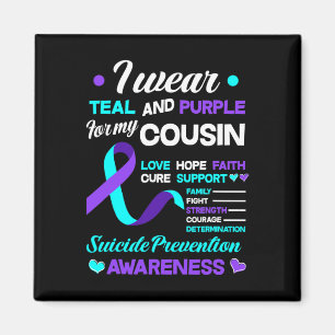 Aimant Porter Turquoise Et Violet Pour Mon Cousin Suicide