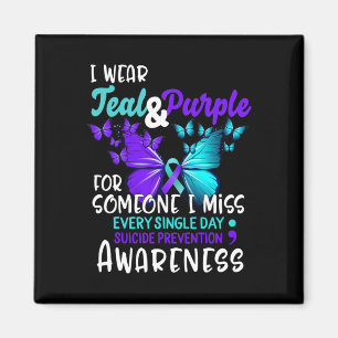 Aimant Porter Turquoise Violet Prévention Suicide Sensibi