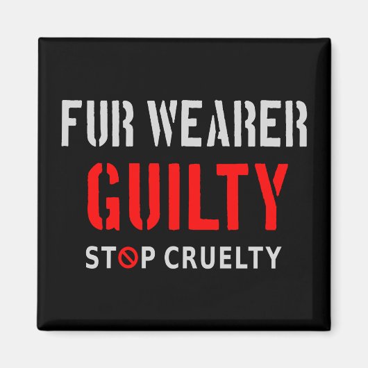 Aimant Porteur de fourrure coupable (Devant)