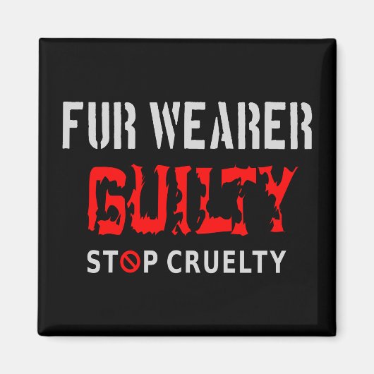 Aimant Porteur de fourrure coupable (Devant)