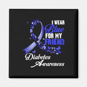Aimant Portez du bleu pour mon ami T1d sensibilisation au