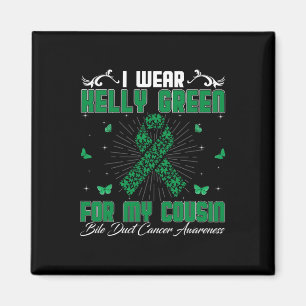 Aimant Portez le vert Kelly pour mon cousin atteint d'un