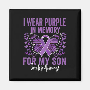 Aimant Portez Le Violet En Mémoire Pour Mon Fils Adjudica