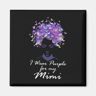 Aimant Portez Le Violet Pour Ma Mère Mimi Soutenez Alzhei