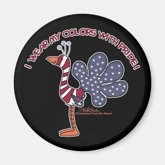 Aimant Portez mes couleurs avec fierté (Devant)