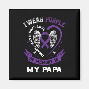 Aimant Portez Violet En Mémoire De Mon Papa Cancer Pancré