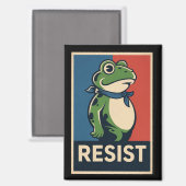 Aimant Portland Frog Protest Anti Ice Resistance I Stand (Recto/Verso)
