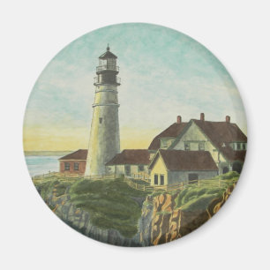 Aimant Portland Head Light Aquarelle