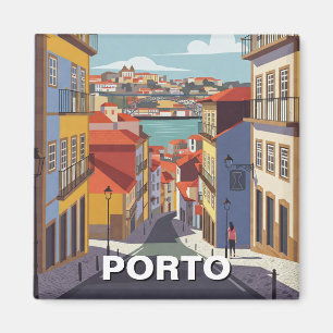 Aimant Porto Portugal Voyage Abstrait