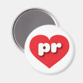 Aimant Porto Rico coeur rouge - J'aime pr (Recto/Verso)