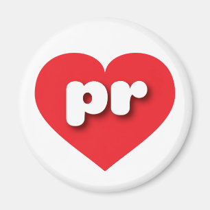Aimant Porto Rico coeur rouge - J'aime pr