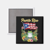Aimant Porto Rico Coquí Frog Boricua Pride (Recto/Verso)