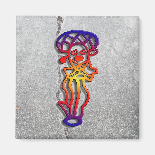 Aimant Porto Rico - danseur - Customisé (Devant)