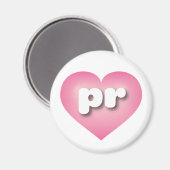 Aimant Porto Rico Pink Fade Heart - J'aime PR (Recto/Verso)