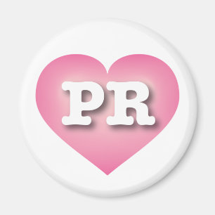 Aimant Porto Rico Pink Fade Heart - J'aime PR