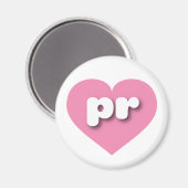 Aimant Porto Rico Pink Heart - I love pr (Recto/Verso)