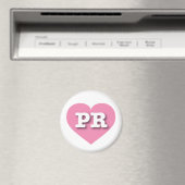 Aimant Porto Rico Pink Heart - J'aime PR (In Situ (Lave-vaisselle))