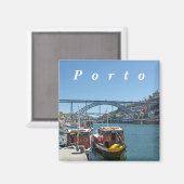 Aimant Porto. Rivière Douro et pont Dom Luis I. (Recto/Verso)