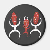 Aimant portrait abstrait africain (Devant)