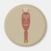 Aimant portrait abstrait africain (Devant)