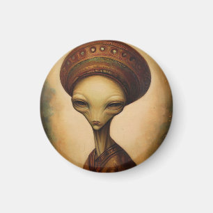 Aimant Portrait Alien antique