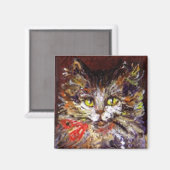 AIMANT PORTRAIT CAT DE LA CUISINE (Recto/Verso)