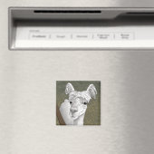 Aimant Portrait d'alpaca 2 (In Situ (Lave-vaisselle))