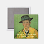 Aimant Portrait d'Armand Roulin par Vincent van Gogh (Recto/Verso)