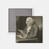 Aimant Portrait de Benjamin Franklin, gravé par Thomas (Recto/Verso)