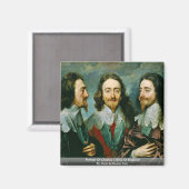 Aimant Portrait De Charles Ier, Roi D'Angleterre (Recto/Verso)