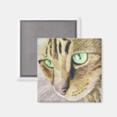 Aimant Portrait de chat (Recto/Verso)