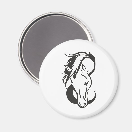 Aimant Portrait de cheval (Recto/Verso)