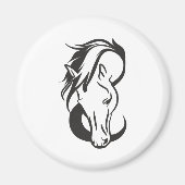 Aimant Portrait de cheval (Devant)